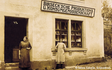 Lebensmittelladen in Schönenbuch, 1914