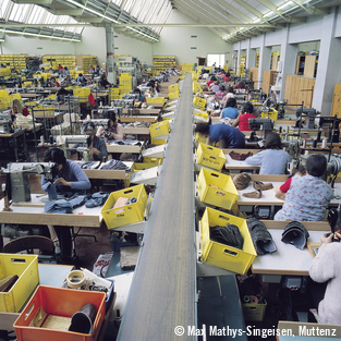 Schuhfabrikation, um 1980