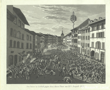 Einmarsch der Basler Truppen in Liestal, 1831