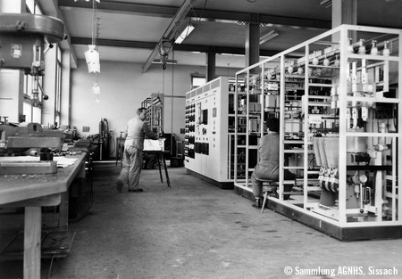 Abteilung Schalttafelbau Rauscher & Stöcklin, 1950