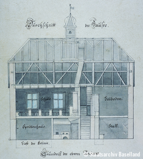 Schul- und Armenhaus Lupsingen, 1822