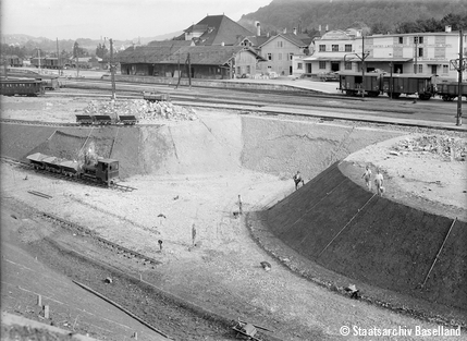 Bahnhofumbau Liestal, 1935