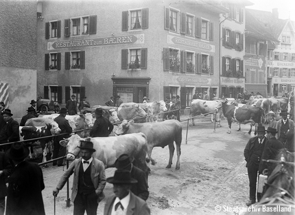 Viehmarkt in Liestal, 1912