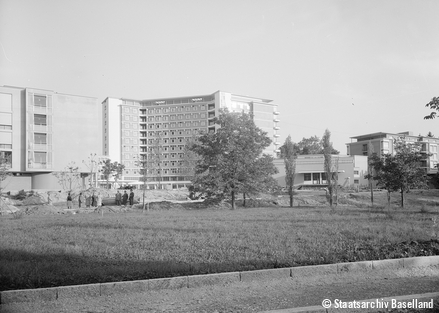 Neubau des Kantonsspitals Liestal, um 1962
