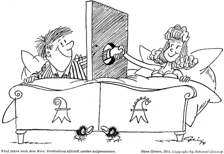 Partnerschafts-Karikatur, 1974